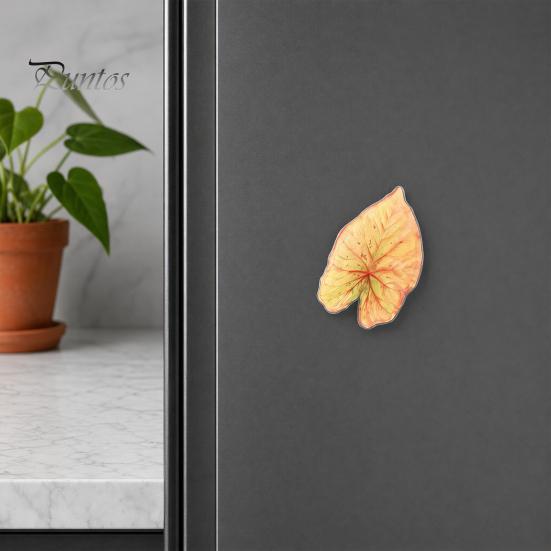 Tropical Plant Refrigerator Magnets 3D Plants Magnet, Acrylic Green Decorative Fridge Home Decor Memo Notes Photo Holder for Kitchen Office