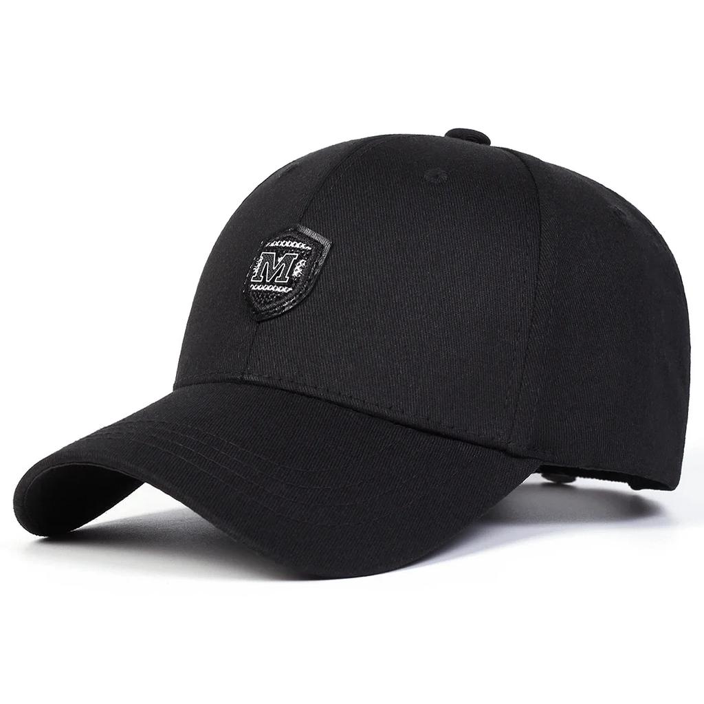 Unisex M Buchstabenetikett Baseballkappen Frühling Herbst Outdoor Sonnenschutzmütze Verstellbar Lässig Trucker-Kappen Sportkappe
