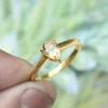 Citrin Edelstein Massiver 925 Sterling Silber Damen Ring, Gelbgold handgemachter Ring, Geschenk für Sie, schlichter Ring