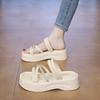 Cool slippers women wear summer new muffin platform slippers two wear casual beach sandals