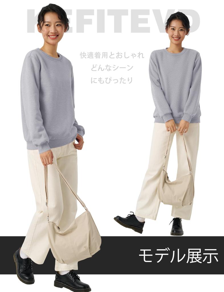 KEFITEVD Thick Cotton Warm and with a Fleece Perfect for Casual and Light Size L Women's Fleece-Lined Sweatshirt, Comfortable, Lining, Winter, Wear,