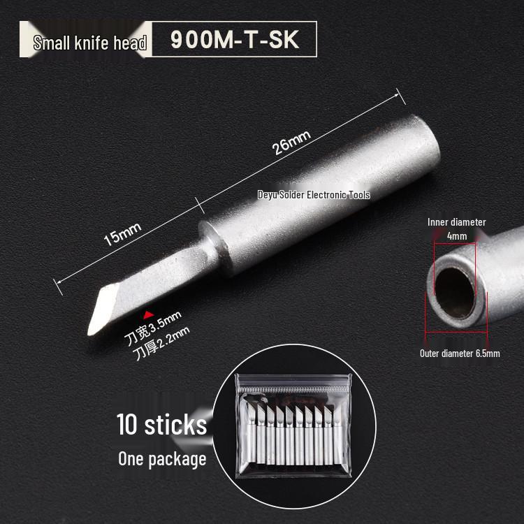 936 Universal Soldering Iron Tip for Constant Temperature Stations - Frosted, Pointed, Horseshoe Blades