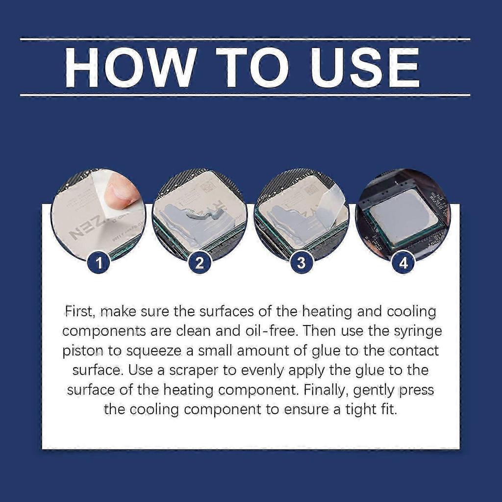 High Performance Thermal Grease for CPU & GPU Cooling - 15g Silicone, Alumina & Zinc Oxide Thermal Paste for Efficient Heat Dissipation, Easy Applicat