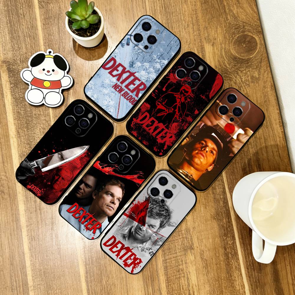 Dexter Morgan Phone Case For iPhone 17,16,15,14,13,12,11 Plus,Pro Max,XS,Soft Silicone Black Cover