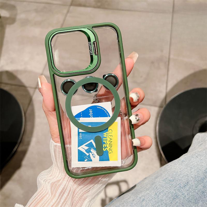 Aplicável à Capa para Celular Apple 16 Sucção Magnética Suporte U1 com Película para Lente IPhone14promax Capa Protetora de PC 15