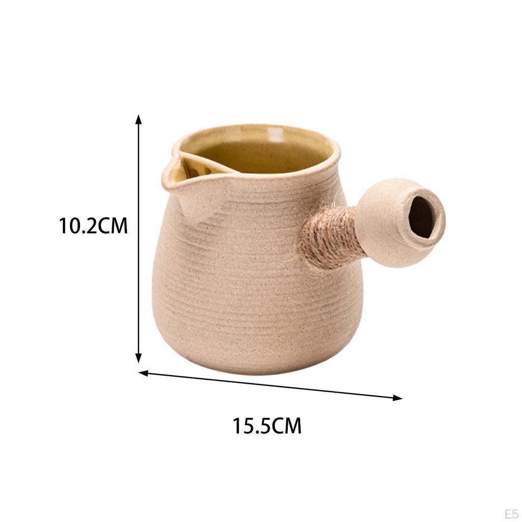 Ceramic Teapot for Boiling Water Porcelain Tea Pot with Side Handle House Restaurant