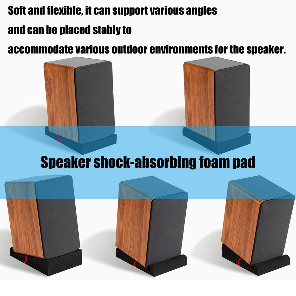 Shock Absorbing Speaker Sponge Pad Vibration Damping Desktop Base Enhances Low Frequency Performances Anti Slip Design