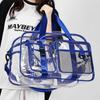 New Transparent PVC Swimming Storage Bag, Hand-held Contrasting Color Short Distance Travel Bag, Crossbody Large Capacity Fitness Bag