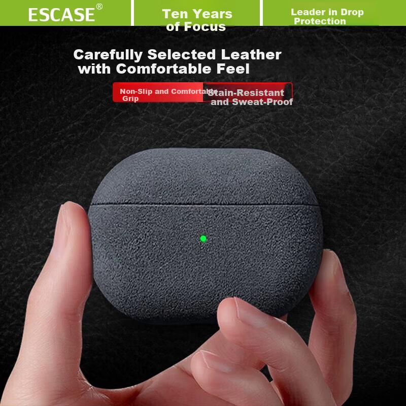 Protective Case for Huawei FreeBuds Pro 5 Bluetooth Earbuds, Suede Plush Dustproof and Anti-Fingerprint Cover, Premium Gray, Unisex Comfortable Shell