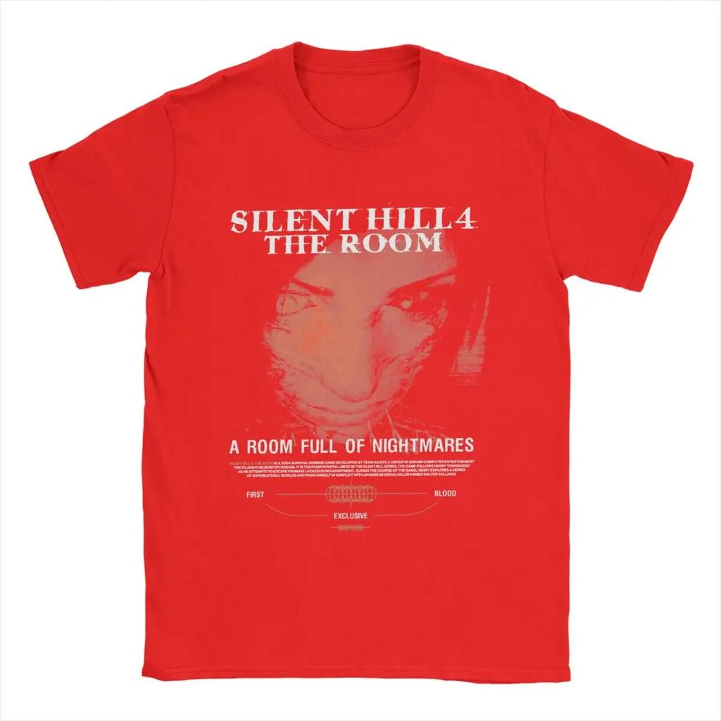 Silent Hill 4 T-Shirts for Men Vintage Pure Cotton Tee Shirt Round Collar Short Sleeve T Shirt Plus Size Tops