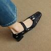 Fashion Large Size 34-41 Women's Horsehair Mary Jane Pumps 4cm Thick Low Heel High Quality Soft Comfortable Daily Shoes for Woman Sale