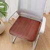 Summer Woven Rattan Seat Cushion, Square Office Dining Chair Mat with Ties, Anti-slip Breathable Handmade Cooling Sitting Pad