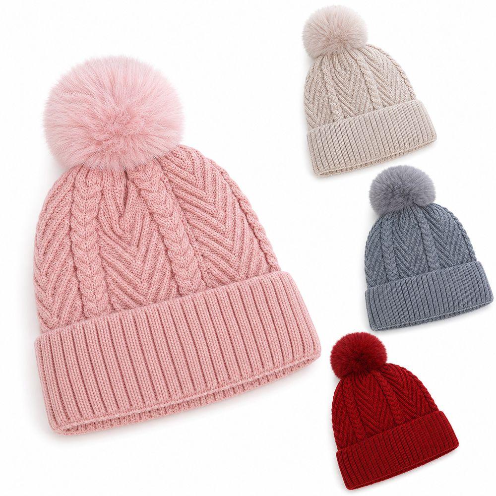Thickened Knitted Hat Plush Mushroom Cap New Beanie Hats For Men and Women