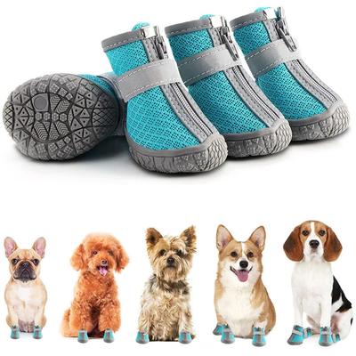 Pet Dog Shoes Lightweight Wear-resistant Breathable Fashion Dog Mesh Sneakers Puppy Boots Waterproof Footwear for Cat Reflective