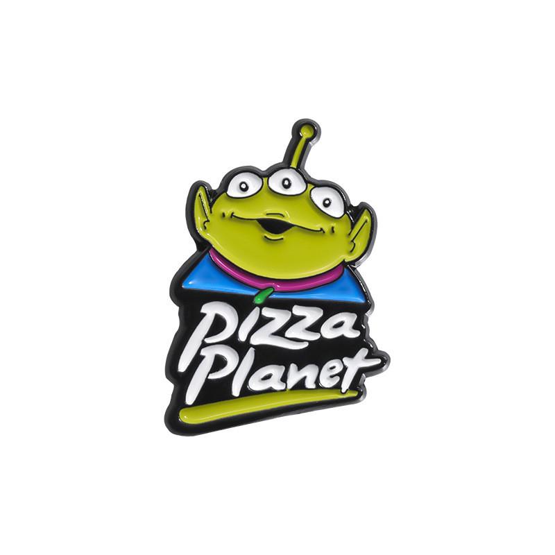 Charming Threeeyed Alien Cartoon Character Brooch Durable Alloy Pin For Unisex Fashion