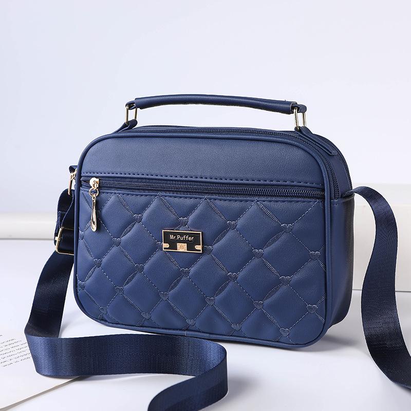 

Spring Fashion Crossbody Bag, Hand-held Small Square Bag, Textured Women s Shoulder Bag 26*8*19.5cm синий