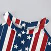 Family And Parent-child Outfits - Casual Vacation Independence Day Printed Women's Skirts, Men's Shirts Summer Suit