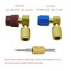 Valve Adapter Kit R12 To R134A Conversion High/Low Pressure AC Adapter Kit Quick Coupler Valve 90° Quick Coupling Valve Fittings
