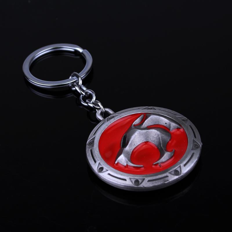 Thunder Cat Warrior Alloy Keychain with Logo and Enamel Finish