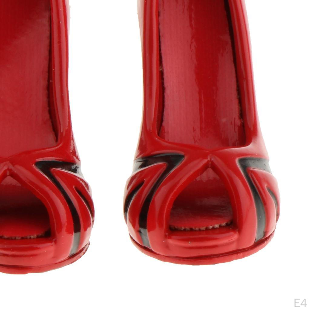Paar 1:6 Damen Stilettos High Heels Schuhe Sandalen für 12 Zoll Kumik Actionfigur CY Girls