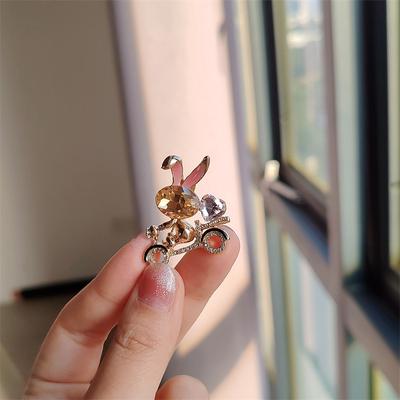 Design Sense Niche Niedliche Fahrradhasenbrosche High-End-Brosche Exquisite weibliche Liebesbrosche im Jahr des Kaninchens