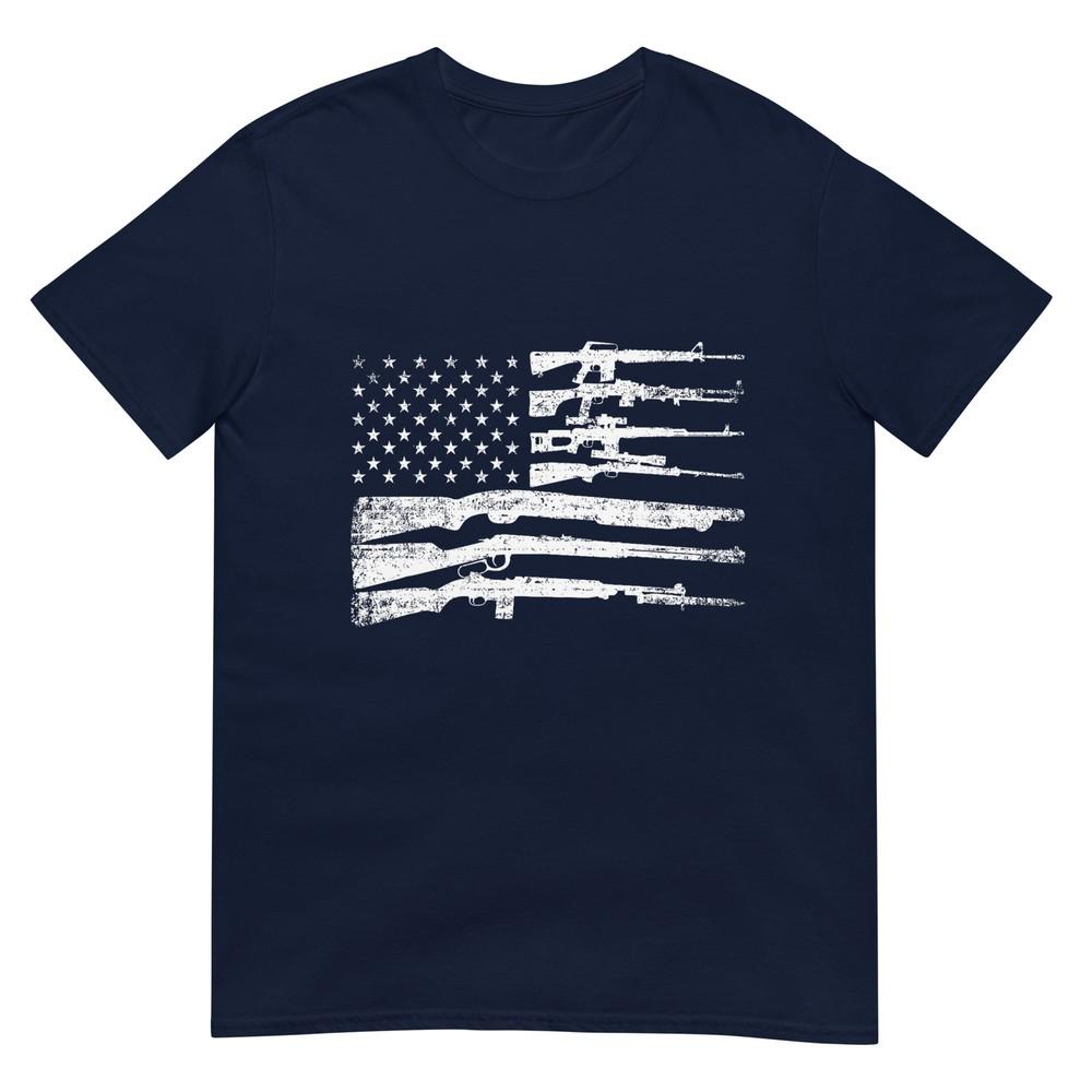 American Flag Guns Vintage 2nd Aunisexdunisext Pro Gun Tshirt