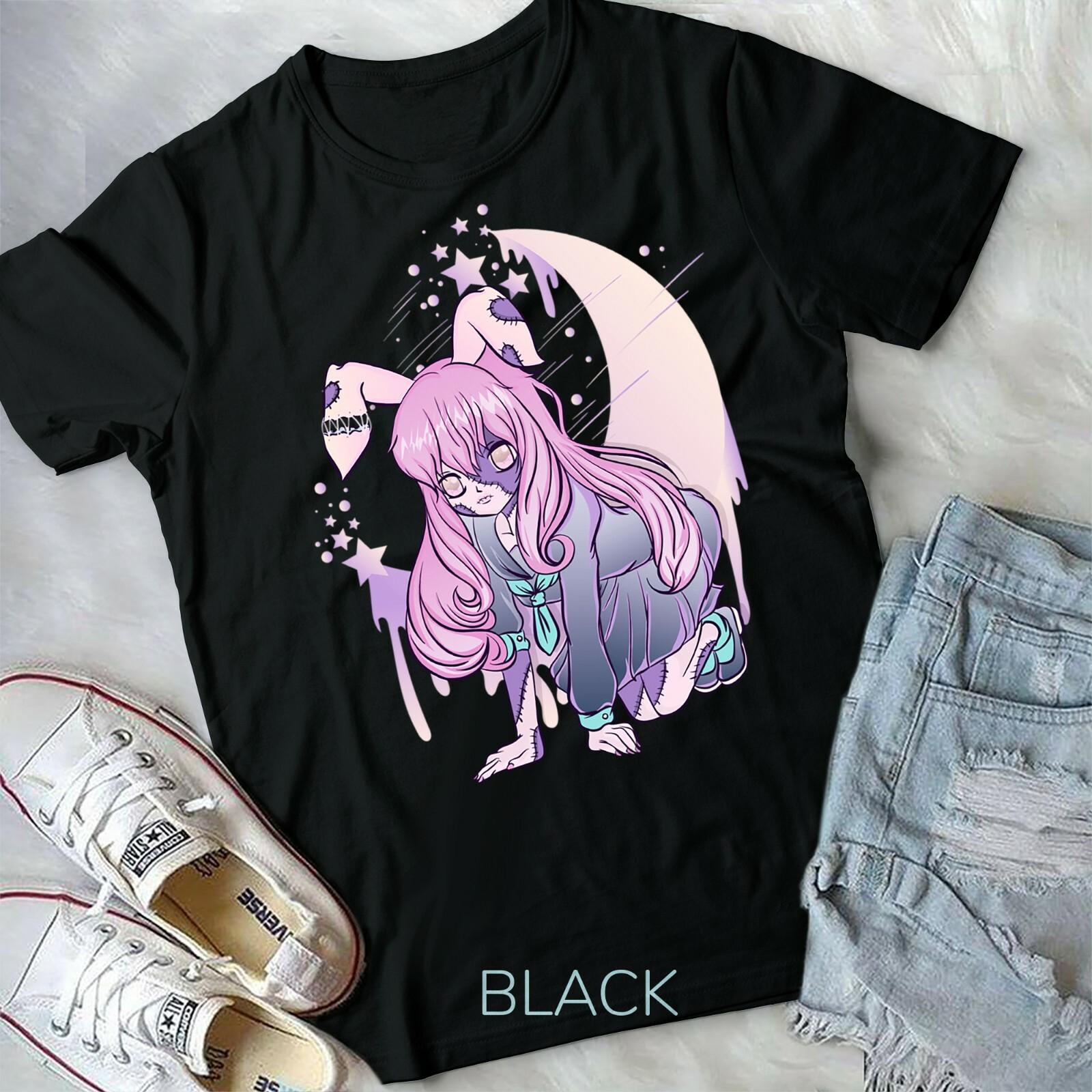 Pastel Goth Half Moon Anime Girl Unisex Form T-shirt Youth T-shirt XXXL