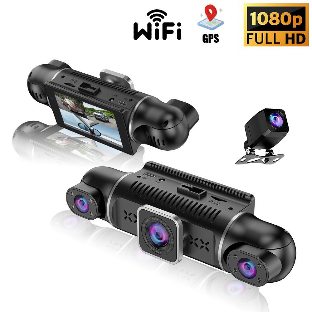 4-Channel 1080P Dash Cam - 4-Screen Display, GPS, Night Vision, 170° Wide Angle, WiFi, Phone Sync, Rear View Included