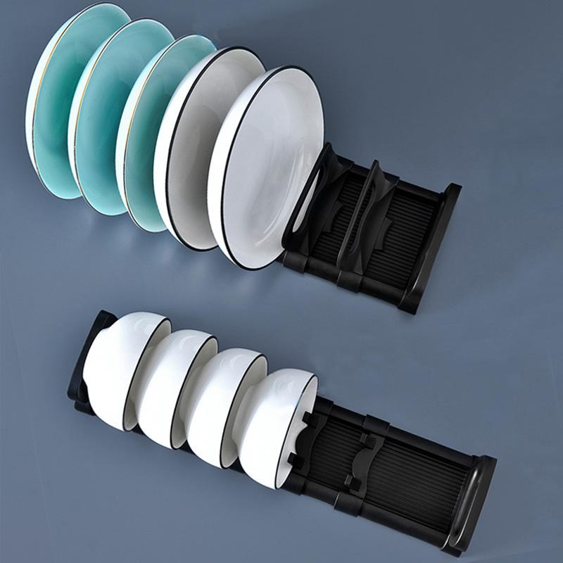 Kitchen Dishes Storage Rack Cabinet Drawers Organizers Plate Holder Bowl Stand Adjustable Dish Organizers Kitchen Accessories