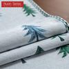 1PC Nuan Series American Rural Square Table Runner, Christmas Elk Pine Tree Pattern Table Flag for Kitchen Dinner Table Home Decor