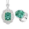 Jewelry Simulation Bird'S Nest Chepala Green Light Luxury Fat Square Set Main Stone 15 * 20
