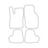[Blm]Op007 Black - Set Of Velour Floor Mats To Fit Opel Astra F 1991-2002 - Black Trim