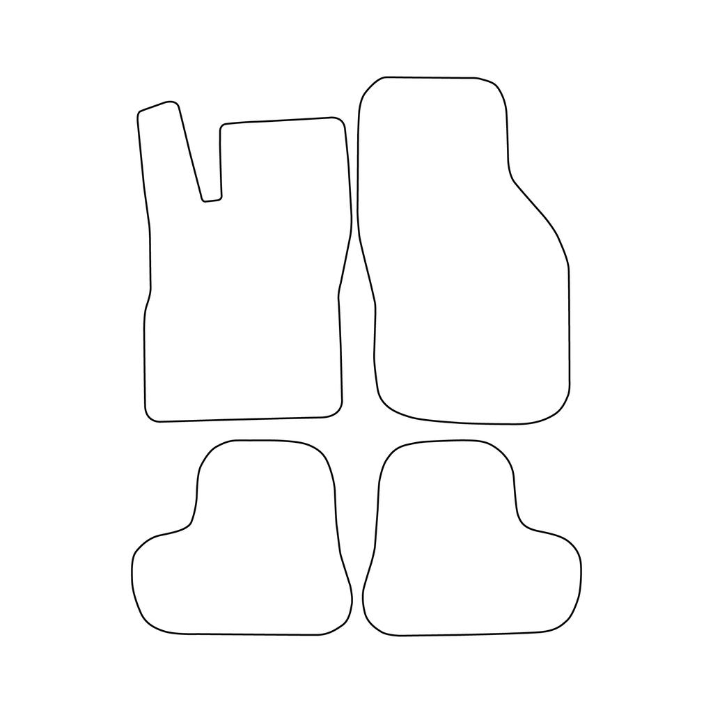 [Blm]Op007 Black - Set Of Velour Floor Mats To Fit Opel Astra F 1991-2002 - Black Trim