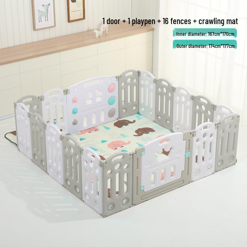 Kids' Indoor/Outdoor Safety Play Fence with Slide - Ideal for Crawling and Walking