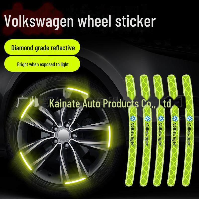 Reflective Wheel Hub Stickers: Luminous, Personalized Motorcycle and Car Decoration