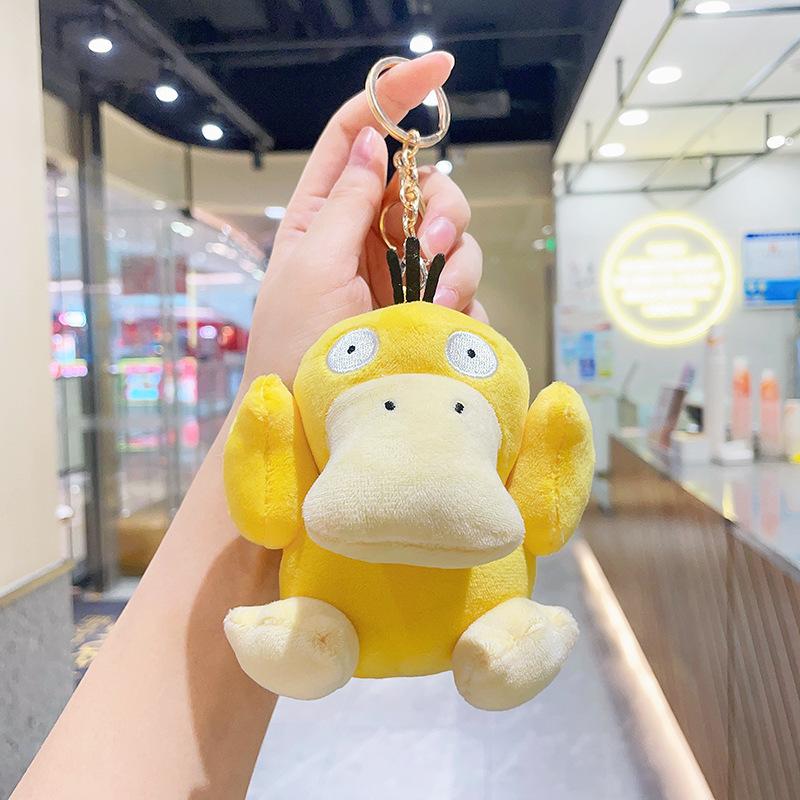 Anime Action Figure Kawaii Cartoon Psyduck Keychain Model Car Keychain for Boys Girl