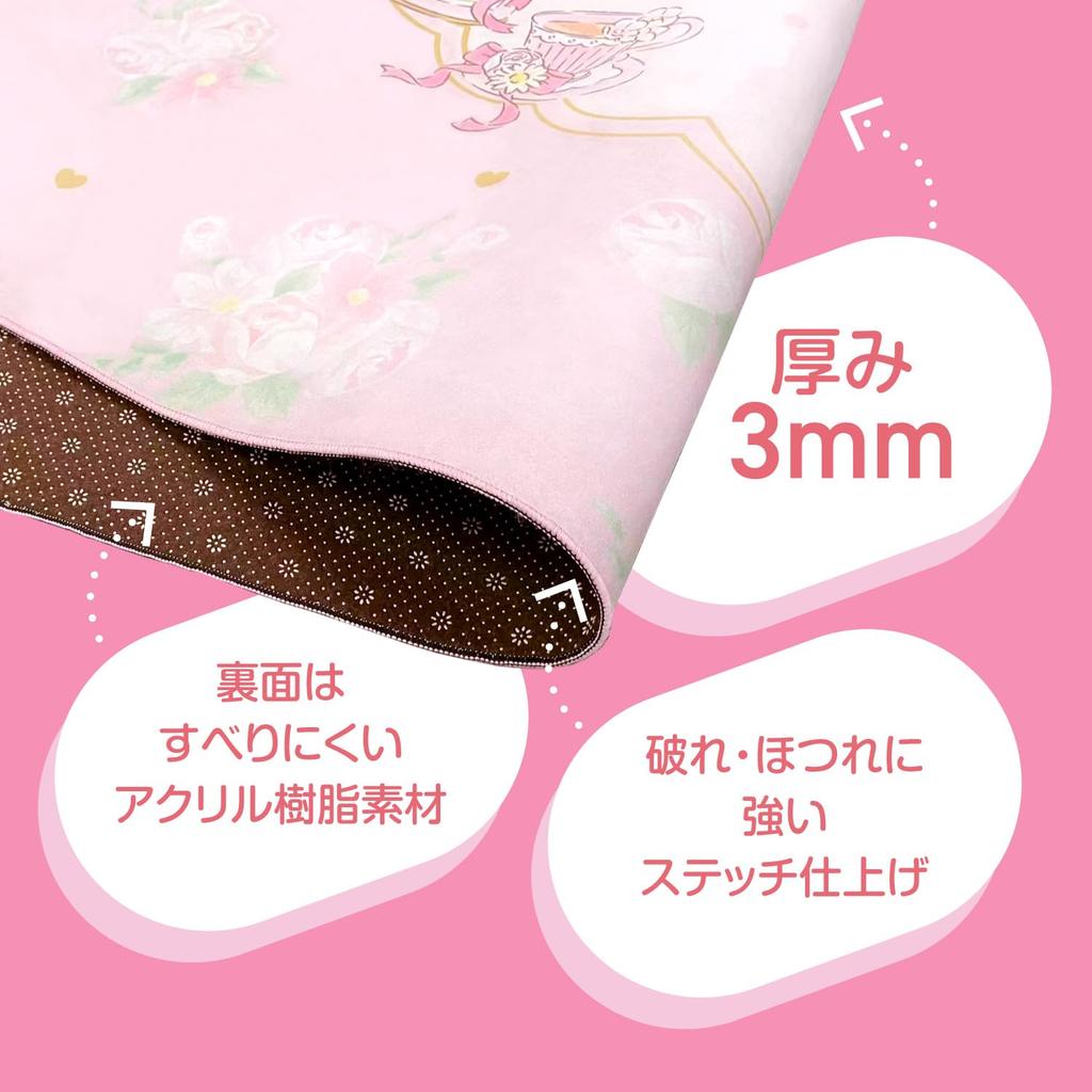 Allone Gaming Chair Mat Sanrio Characters My Melody 160 x x 130cm Protects floors from scratches and provides soundproofing for perfect for gaming and