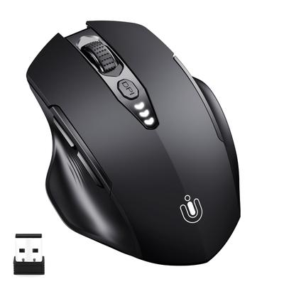 Trådlös synlig uppladdningsbar trådlös 4 justerbara DPI optisk trådlös mus för bärbar dator PC-datorer Mus, [Uppgraderad] Display, Mus, 2,4G USB,