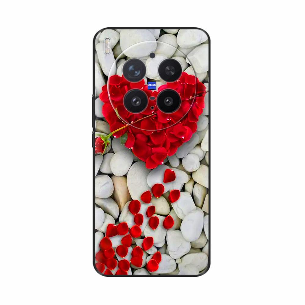 For VIVO X300 Pro Case Popular Flowers Cartoon Soft Silicone Phone Back Cover For Vivo X300 X 300 ShockProof Shell Bags Funda