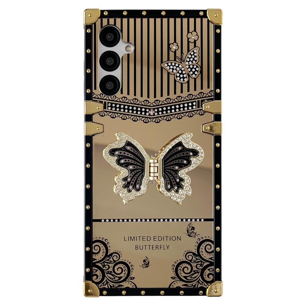 For Samsung Galaxy A36 5G/A56 5G Case Electroplated TPU+PC Phone Cover with Butterfly Kickstand