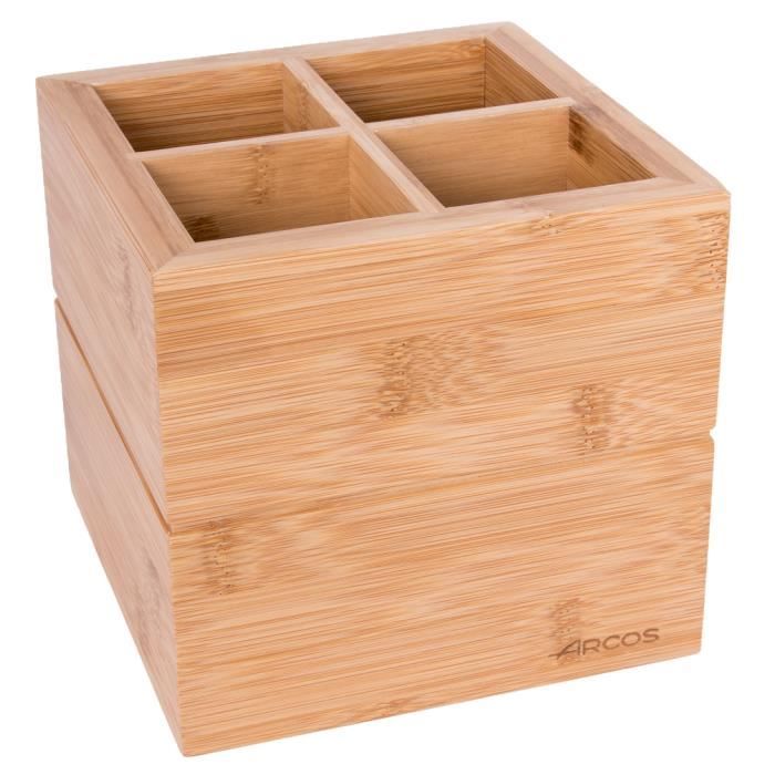Utensil Holder - ARCOS - Bamboo Stand - Brown - 150 X 160 X 160 Mm - Modern Design