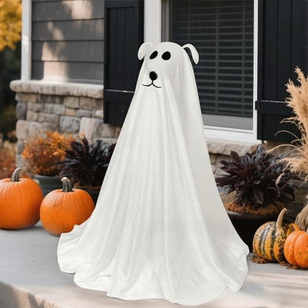 Lumières LED à télécommande Chien Fantôme Autoportant Décoration d'Halloween Accessoire Décoration de Porche Avant