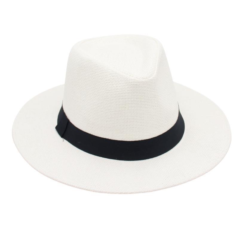 Wish Straw Hat Nostalgic Visor Breathable Cool Hat Model Jazz Hat Men'S And Women'S Beach Hat Mike