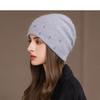 Rabbit Hair Hat Winter Knitted Hat Women's Pullover Wool Hat