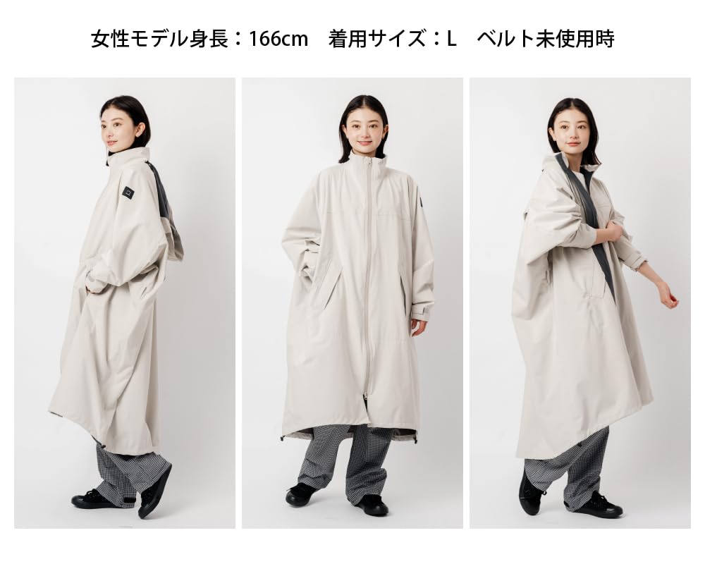 Raincoat for backpack helmet Cycle Mode High Poncho EX [Ametohare] bicycles, compatible, compatible, AH-101 (JP, Alphabet, M, Black)