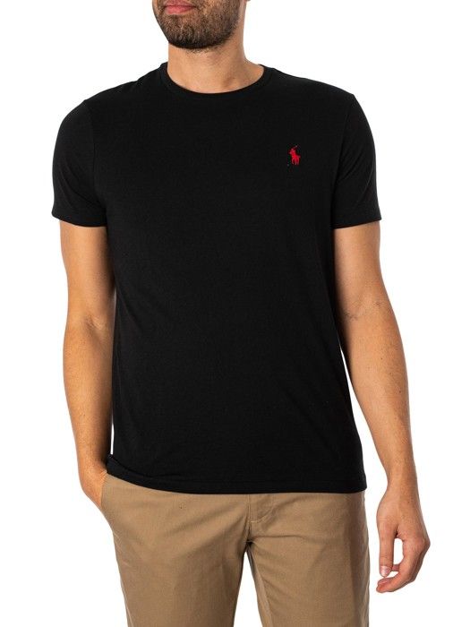 T-shirt - RALPH LAUREN - Slim-fit - Noir - 100% coton - Manches courtes