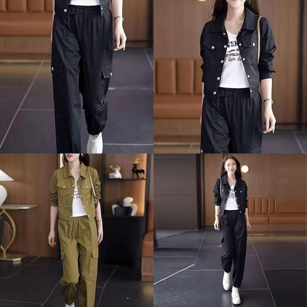 Urban Style Womens Summer Suit Set With Long Sleeves For Office Casual Wear