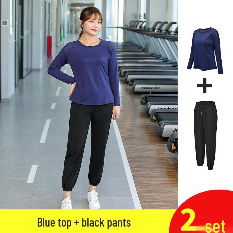 Women's Plus Size Yoga Set: Loose Fit Outdoor Sports & Fitness Wear for Spring/Autumn