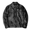 The new model is so good, leather jacket, men's special lapel collar, short cowhide pattern leather jacket, cotton large size leather jacket, autumn
