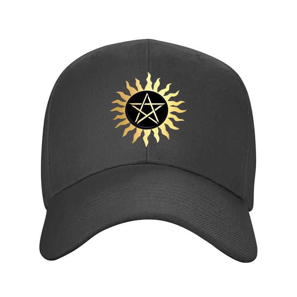 Mystical Sun Pentagram Baseball Cap Unisex Adjustable Polyester Outdoor Casual Sun Hat